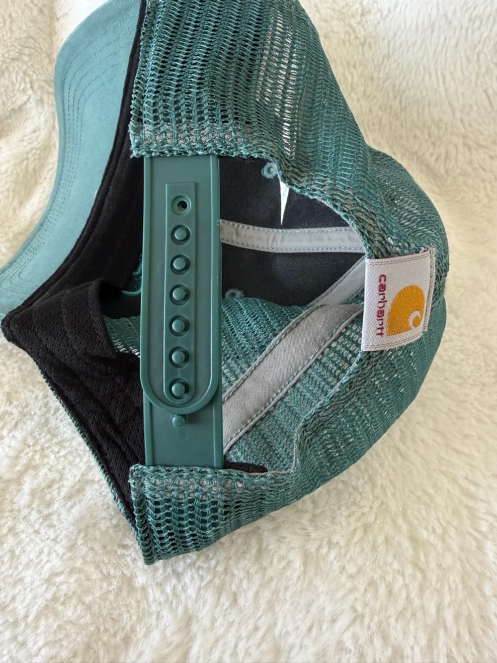 Carhartt Canvas Mesh-Back Logo Graphic Cap - Color Geo - Trucker Hat - Picture 8 of 11